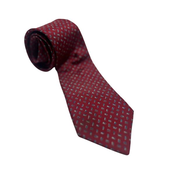 Christian Dior Maroon Silk Tie - Picture 1 of 4